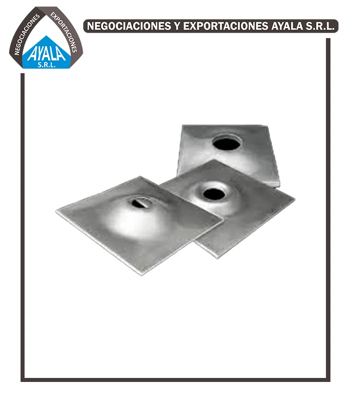 Placa de acero estructural perforada